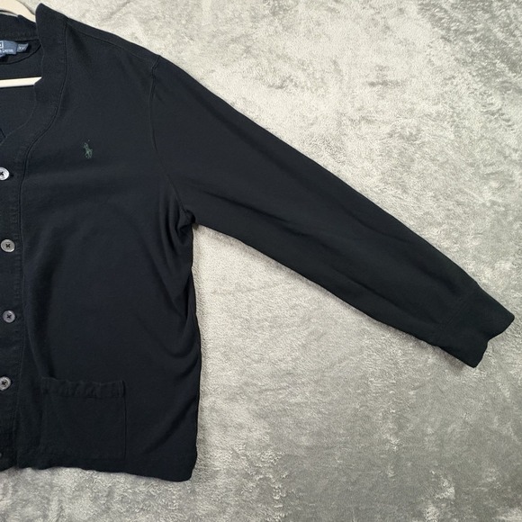 Polo Ralph Lauren Men's 2XL Cardigan Sweater Black Cotton SEE DESCRIPTION - Picture 10 of 16